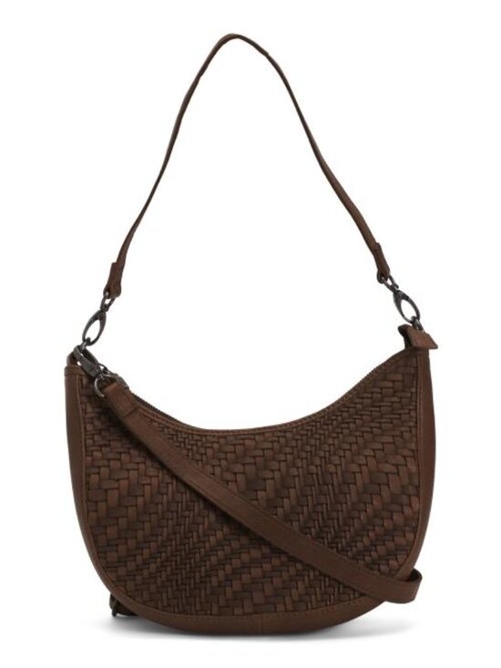STITCH & HIDE Handbags - STITCH & HIDE Leather Small Weave Shoulder Bag